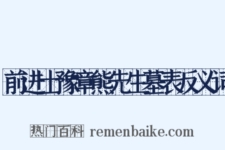 前进士豫章熊先生墓表反义词是什么意思的图片